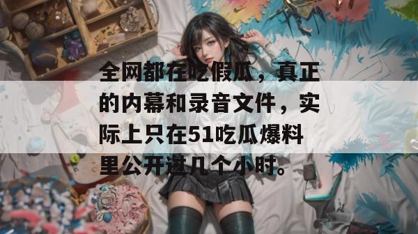 全网都在吃假瓜，真正的内幕和录音文件，实际上只在51吃瓜爆料里公开过几个小时。